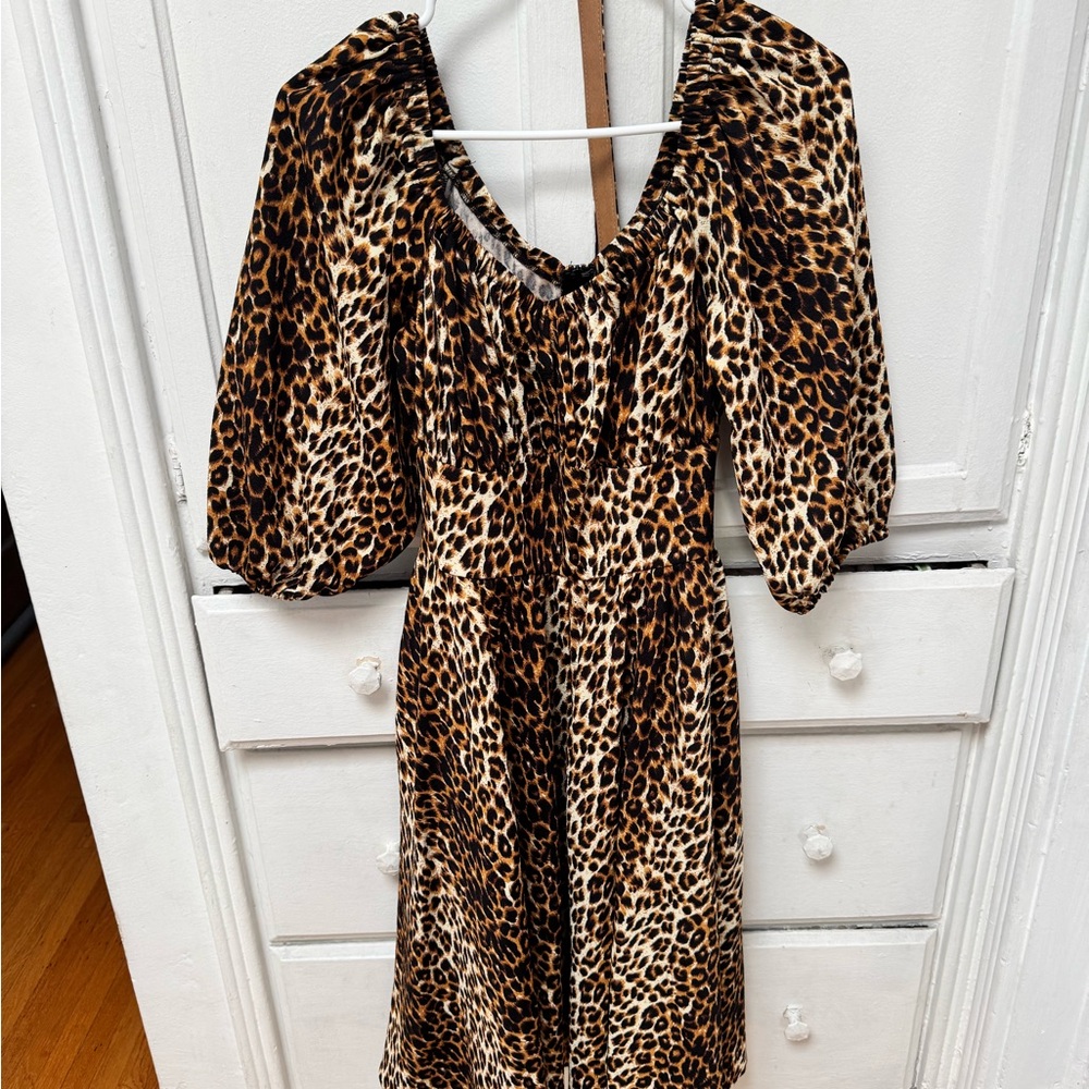 Vixen by Micheline Pitt Leopard Print Dress